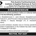 Jobs in PAF IAST Pak Austria Fachhochschule Institute of Applied Sciences for Directors 2021