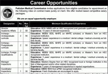 Jobs in Pakistan Medical Commission PMC Islamabad 2021