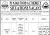 Jobs in Punjab Food Authority Walk In Interviews 2021