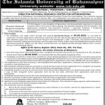 Jobs in The Islamia University of Bahawalpur 2021