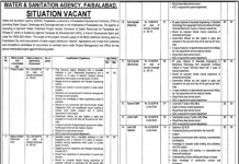 Jobs in Water and Sanitation Agency WASA in Faisalabad via NTS 2021