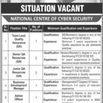 Air University National Centre of Cyber Security Technical Jobs 2021