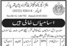 Jobs in Buildings Division For Miscellaneous Staff in Tharparkar 2021