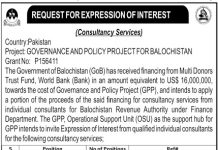 Jobs in Governance & Policy Project For Consultants 2021