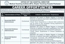Jobs in Khyber Teaching Hospital Peshawar KPK 2021