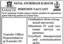 Jobs in Naval Anchorage Karachi 2021