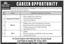Jobs in NUST Islamabad 2021