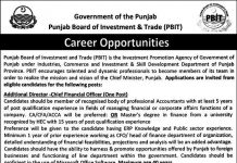 Punjab Board of Investment and Trade PBIT Lahore Jobs 2021