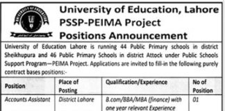 University of Education Jobs 2021 In Lahore
