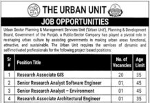 Jobs in Urban Sector Planning & Management Services Unit in Lahore 2021