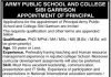 Army Public School & College Job 2021 For Principal