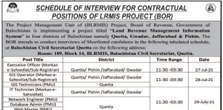 Board of Revenue Walk In Interviews 2021