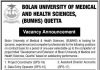 Bolan University of Medical & Health Sciences BUMHS Jobs 2021 In Quetta Balochistan