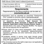 Bolan University of Medical & Health Sciences BUMHS Jobs 2021 In Quetta Balochistan