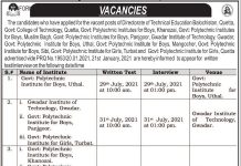 Directorate General of Technical Education Walk In Tests & Interviews 2021