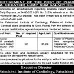 Faisalabad Institute of Cardiology Jobs 2021 For Pharmacists