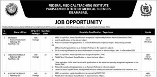 Federal Medical Teaching Institute FMTI Faculty Jobs 2021 In Islamabad