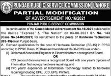 Hardware Technician Job 2021 In Lahore