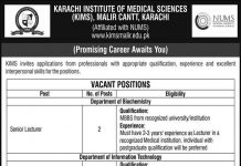 Karachi Institute Of Medical Sciences KIMS Jobs