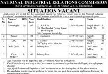 National Industrial Relations Commission Jobs 2021 In Islamabad