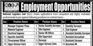 National Logistics Cell NLC Jobs 2021 In Karachi