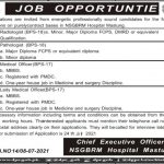 Nawab Shaheed Ghous Bakhsh Raisani Memorial Hospital Mastung Jobs 2021