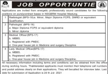 Nawab Shaheed Ghous Bakhsh Raisani Memorial Hospital Mastung Jobs 2021