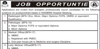 Nawab Shaheed Ghous Bakhsh Raisani Memorial Hospital Mastung Jobs 2021