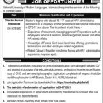 NUML Islamabad Director Jobs 2021