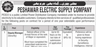 Peshawar Electric Supply Company PESCO Jobs 2021