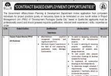 Planning & Development Department Jobs 2021 In Quetta Balochistan