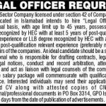 Public Sector Company Job 2021 For Legal Officer In Islamabad