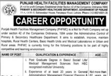Punjab Health Facilities Management Company Job 2021 For Chief Executive Officer CEO