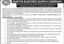 Quetta Electric Supply Company QESCO Job 2021 For Chief Internal Auditor