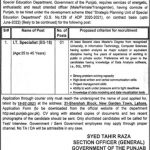 Special Education Department Job 2021 For IT Specialist