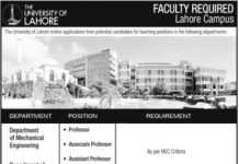 University of Lahore Professor Jobs 2021