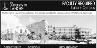 University of Lahore Professor Jobs 2021
