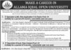 Allama Iqbal Open University AIOU Jobs 2021 For IT Specialists