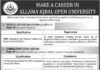 Allama Iqbal Open University AIOU Jobs 2021 For Medical Staff