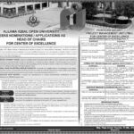 Allama Iqbal Open University AIOU Jobs 2021 In Islamabad