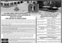 Allama Iqbal Open University AIOU Jobs 2021 In Islamabad