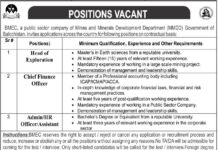 Balochistan Mineral Exploration Company BMEC Jobs 2021 In Quetta Balochistan