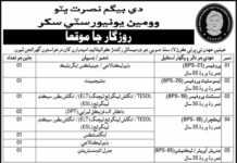 Begum Nusrat Bhutto Women University Teaching Staff & Generator Operator Jobs 2021