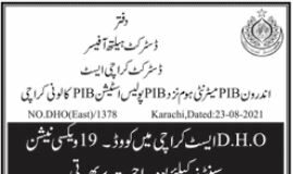 District Health Office Jobs 2021 In Karachi East