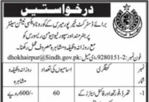 District Health Office Jobs 2021 In Khairpur