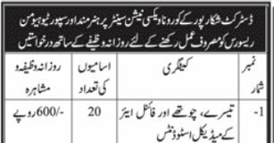 District Health Office Jobs 2021 In Shikarpur