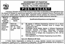 Frequency Allocation Board Islamabad Jobs 2021