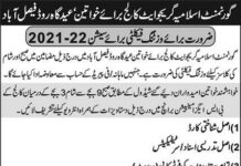 Government Islamia Graduate College For Women Jobs 2021 In Faisalabad