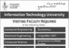 Information Technology University ITU Jobs 2021 In Lahore