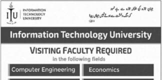Information Technology University ITU Jobs 2021 In Lahore